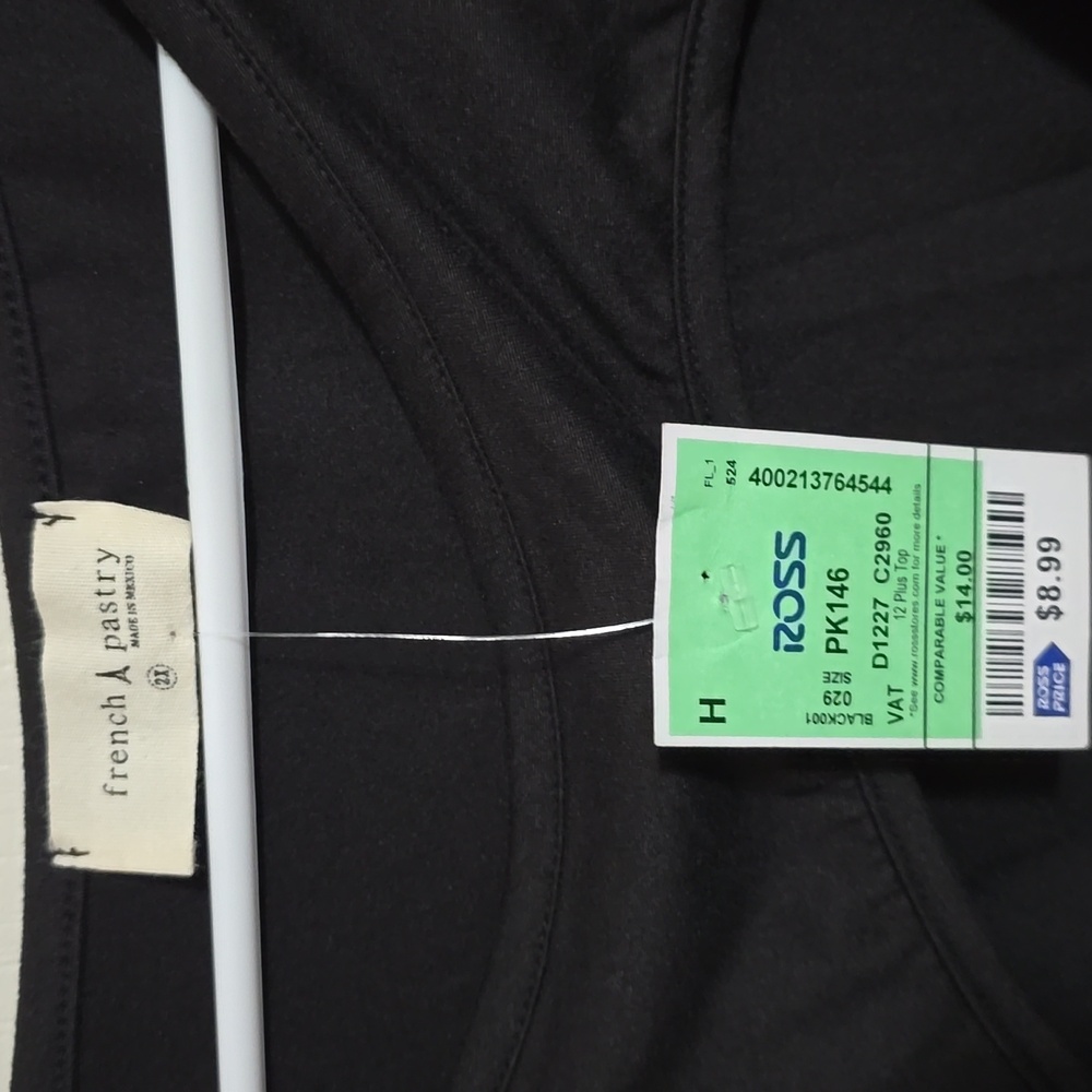 2x French Pastry Black Short Sleeve Teevwirh Cut Out - Picture 2 of 3